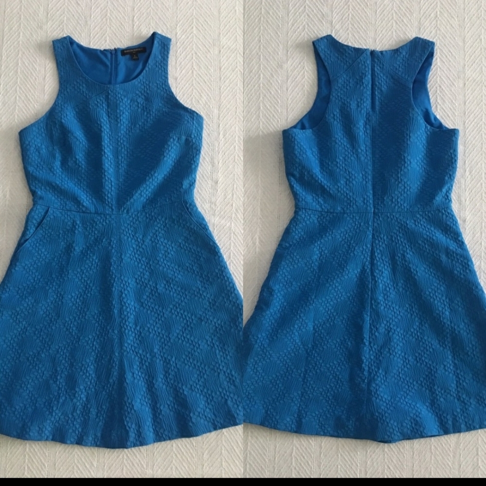 Banana Republic Blue Textured Dress